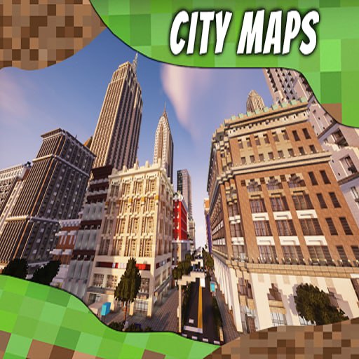 Icon Minecraft PE Mobile Modern City Map