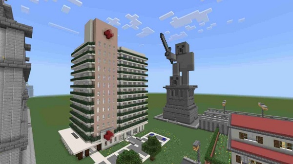 minecraft pe mobile modern city map for android